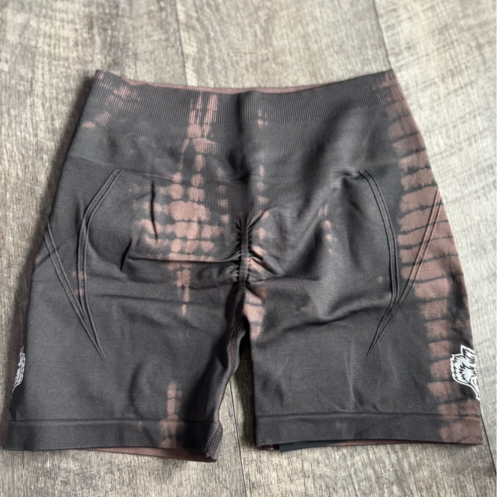 Darc Sport Black and Tan Tie-Dye Shorts
